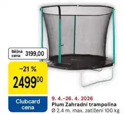 Tesco Plum Zahradní trampolína, Ø 2.4 m, max. zatížení nabídka