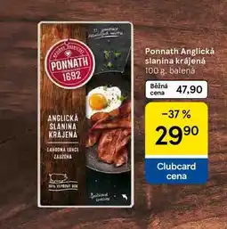 Tesco Ponnath Anglická slanina krájená, 100 g, balená nabídka