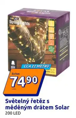 Action Světelný řetěz s měděným drátem Solar nabídka