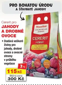 Mountfield Cererit pro jahody a drobné ovoce nabídka