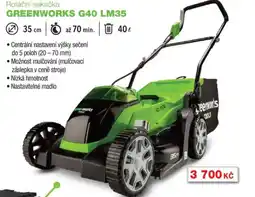 Mountfield Rotační sekačka GREENWORKS G40 LM35 nabídka
