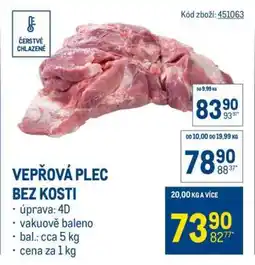 Makro Vepřová plec bez kosti nabídka
