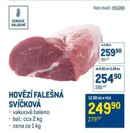Makro Hovězí falešná svíčková nabídka