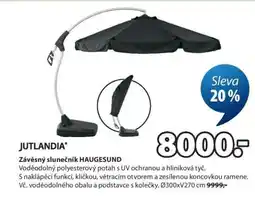 JYSK JUTLANDIA Závěsný slunečník HAUGESUND nabídka