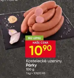 Hruška Kostelecké uzeniny Párečky nabídka