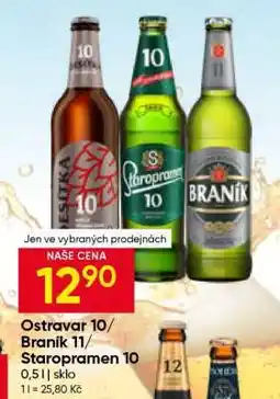 Hruška Ostravar 10, Braník 11, Staropramen 10 nabídka
