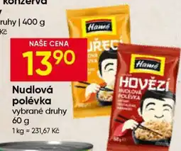 Hruška Nudlová polévka nabídka