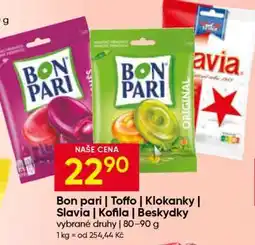 Hruška Bon pari | Toffo | Klokanky Slavia | Kofila | Beskydky nabídka