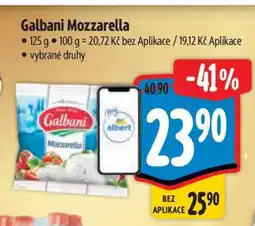 Albert Galbani mozzarella nabídka