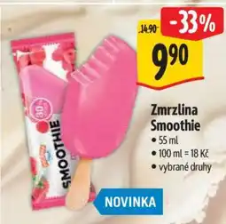 Albert Zmrzlina Smoothie nabídka
