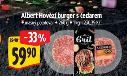 Albert Albert Hovězí burger s čedarem nabídka