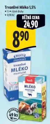Albert Trvanlivé mléko 1,5 nabídka