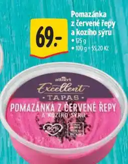 Albert Pomazánka z červené řepy a kozího sýru nabídka