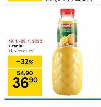Tesco Granini nabídka
