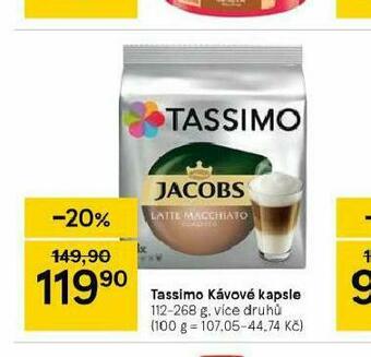 Tesco Tassimo kávové kapsle nabídka