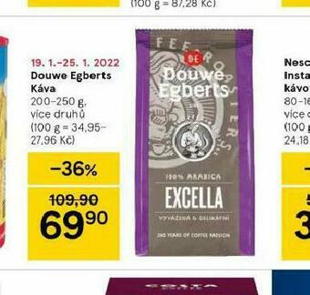 Tesco Douwe egberts káva nabídka