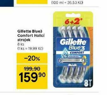 Tesco Gillette blue3 comfort holicí strojek nabídka