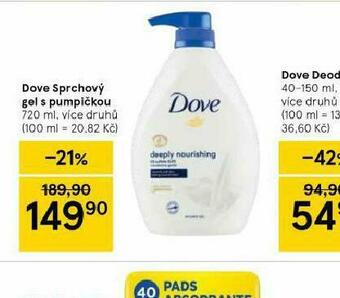 Tesco Dove sprchový gel nabídka