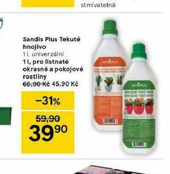 Tesco Sandis plus tekuté hnojivo nabídka