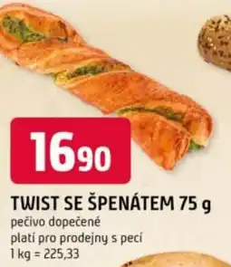 Trefa Twist se špenátem nabídka