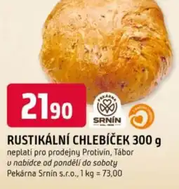 Trefa Rustikální chlebíček nabídka
