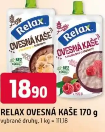 Trefa Relax ovesná kaše nabídka