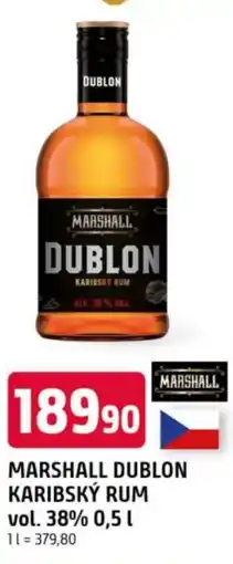 Trefa Marshall dublon karibský rum vol. 38% nabídka