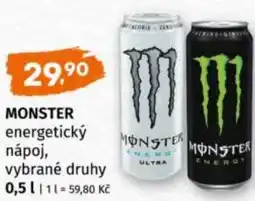 Trefa Monster energetický nápoj nabídka