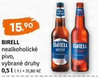 Trefa Birell nealkoholické pivo nabídka