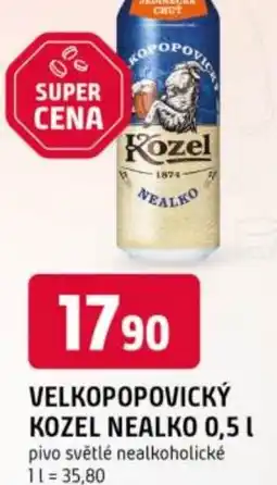 Trefa Velkopopovický kozel nealko nabídka