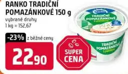 Trefa Ranko tradiční pomazánkové nabídka