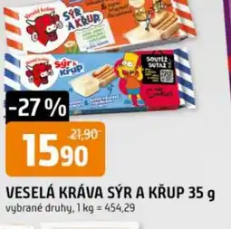 Trefa Veselá kráva sýr a křup nabídka