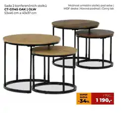 Jamall Sada 2 konferenčních stolků CT-G1145 OAK | OLW nabídka