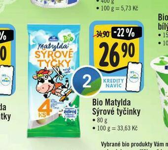 Jip Bio matylda sýrové tyčinky nabídka