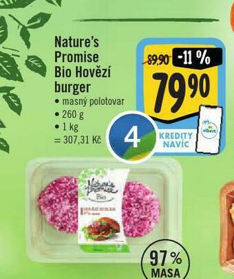 Jip Bio hovězí burger nabídka