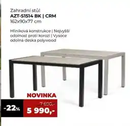 Jamall Zahradní stůl AZT-S1514 BK | CRM nabídka