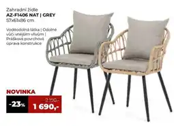 Jamall Zahradní židle AZ-F1406 NAT | GREY nabídka