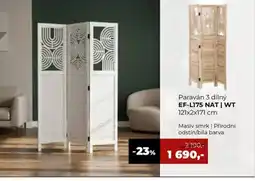 Jamall Paraván 3 dílný EF-L175 NAT | WT nabídka
