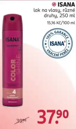 Rossmann ISANA lak na vlasy nabídka