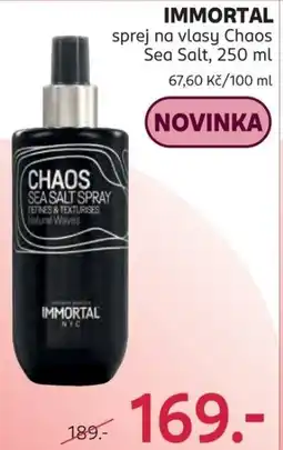 Rossmann IMMORTAL sprej na vlasy Chaos Sea Salt nabídka