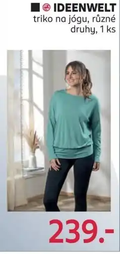 Rossmann IDEENWELT triko na jógu nabídka