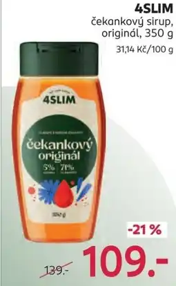 Rossmann 4SLIM čekankový sirup, originál nabídka