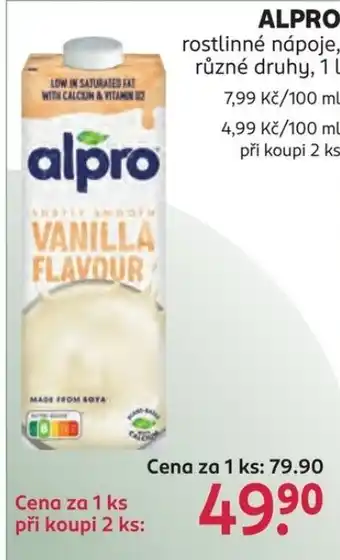 Rossmann ALPRO rostlinné nápoje nabídka