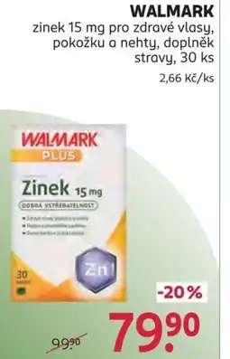 Rossmann WALMARK zinek 15 mg pro zdravé vlasy, pokožku a nehty, doplněk stravy nabídka