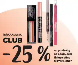 Rossmann Na produkty na obočí, oční linky a stíny MAYBELLINE nabídka
