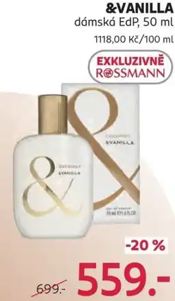 Rossmann &VANILLA dámská EdP nabídka
