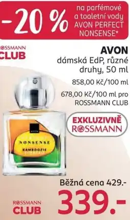 Rossmann AVON dámská EdP nabídka