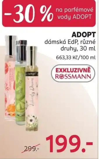 Rossmann ADOPT dámská EdP nabídka