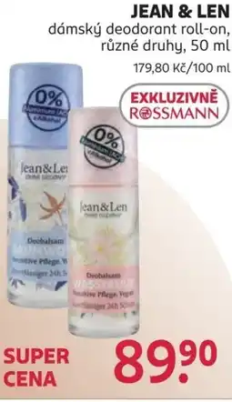 Rossmann JEAN & LEN dámský deodorant roll-on nabídka