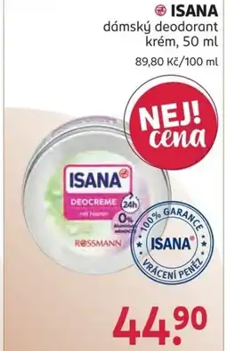 Rossmann ISANA dámský deodorant krém nabídka